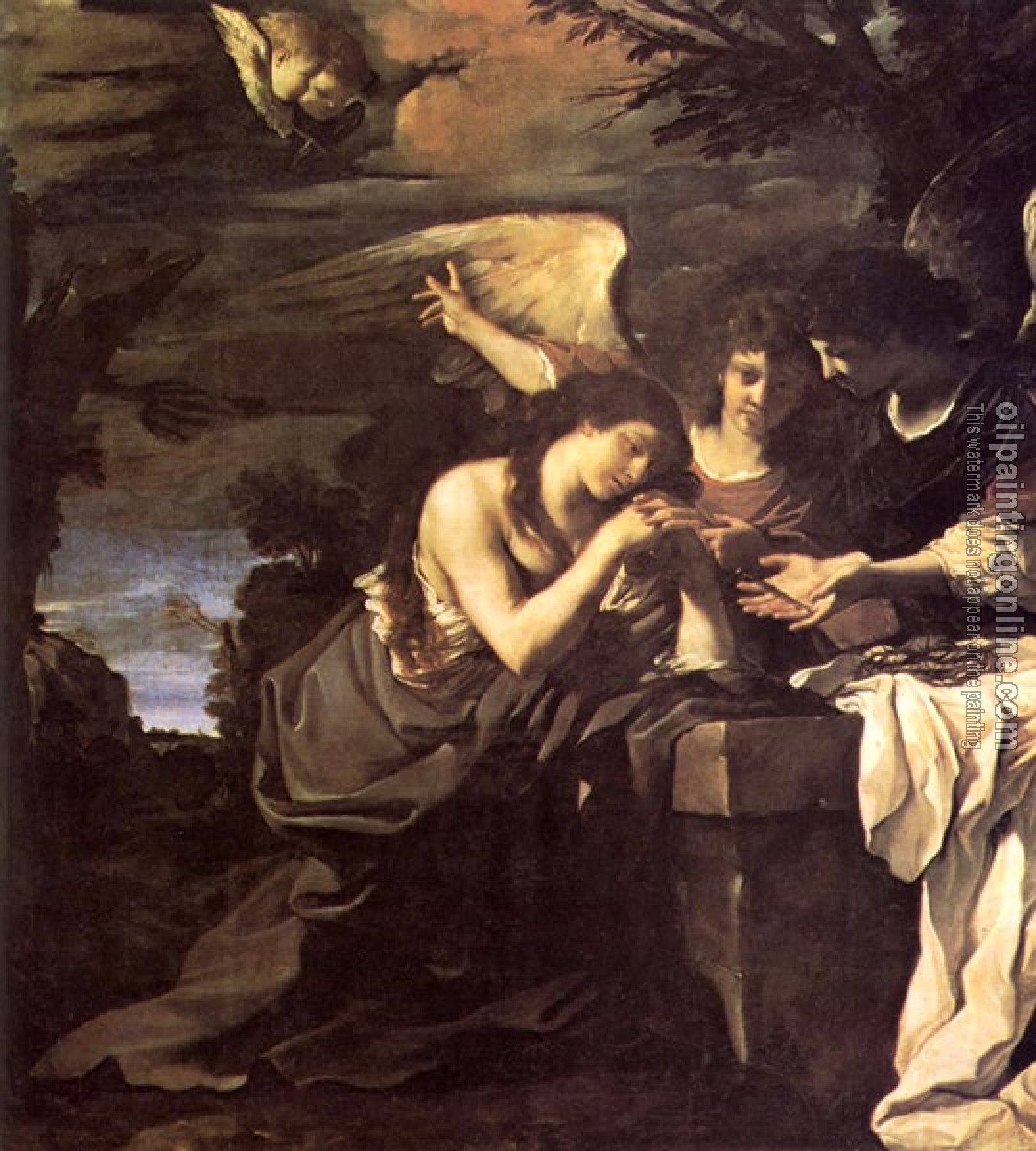 Guercino - Magdalen and Two Angels